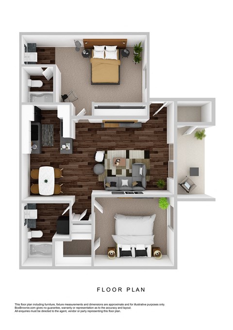 Avenue 8 2x2 Floorplan
